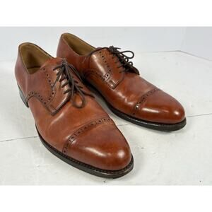 Vass 1978 shoes Budapest Oxford Cognac Handmade Men's Size 8.5